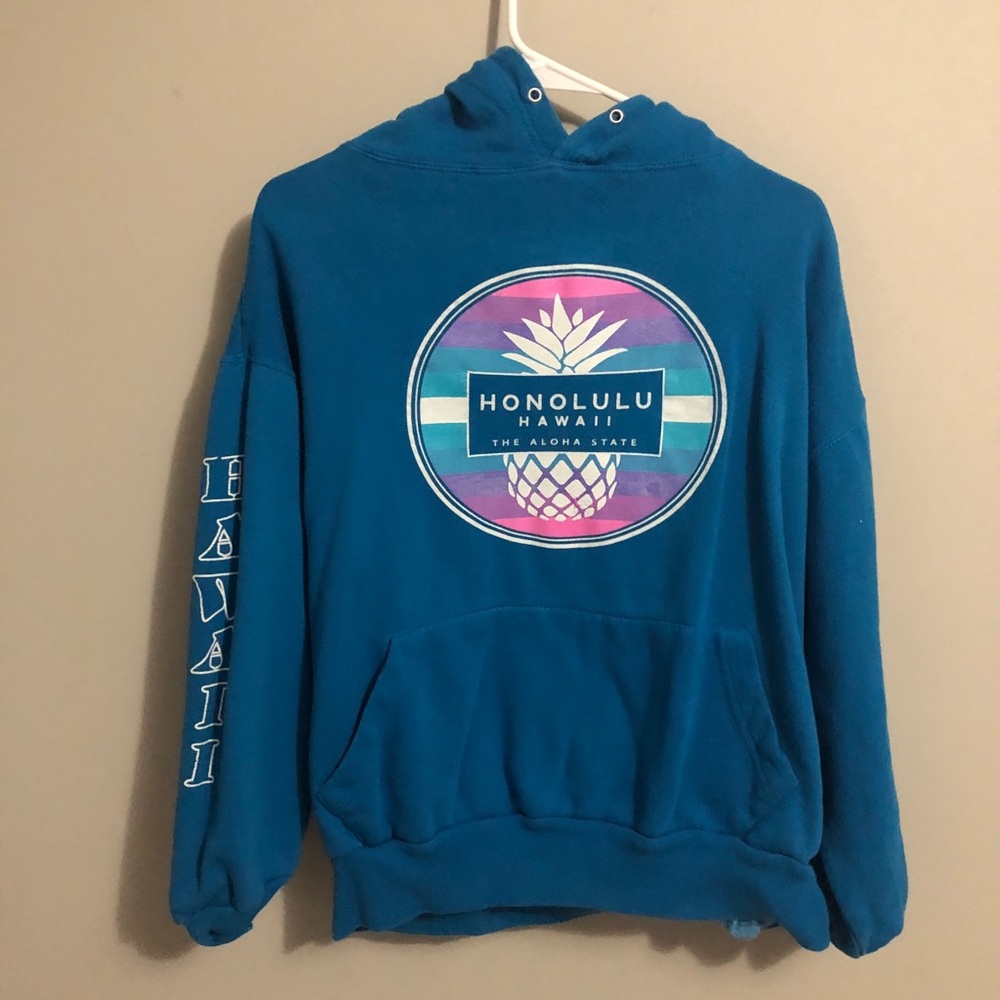 Medium blue hoodie from Honolulu